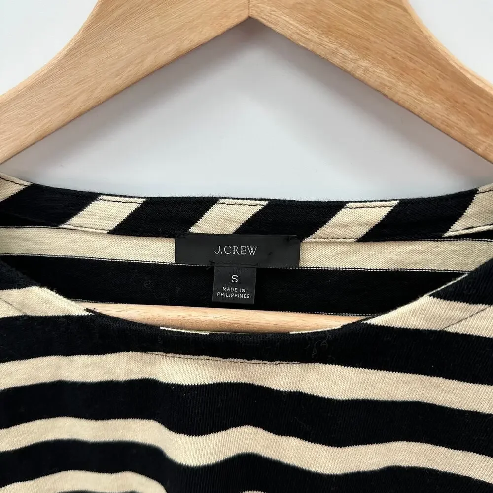 J. Crew Mariner cloth puff-sleeve striped top AW129 // S